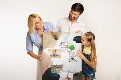 Korková nástěnka s motivem akvarelové abstrakce