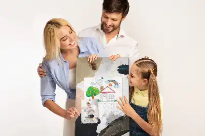 Korková nástěnka s motivem akvarelové abstrakce