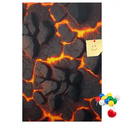 Dětská nástěnka Láva ze sopky