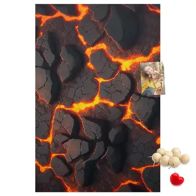 Dětská nástěnka Láva ze sopky
