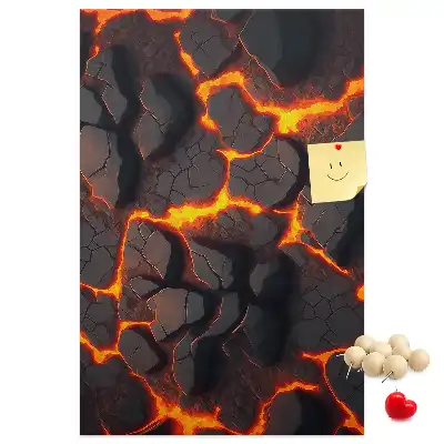 Dětská nástěnka Láva ze sopky