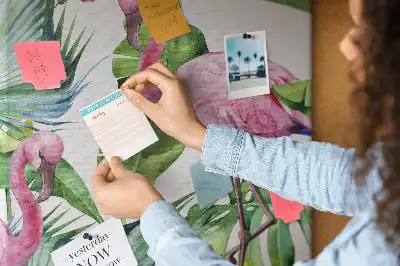 Nástěnka s motivem divokého plameňáka v přírodě