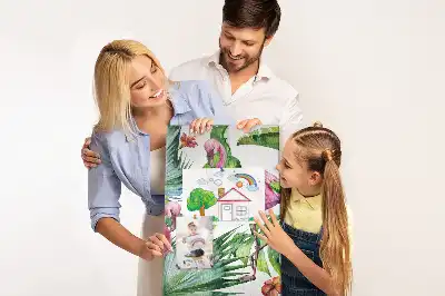 Nástěnka s motivem divokého plameňáka v přírodě
