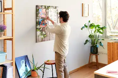 Korková nástěnka se vzorem sedmikrásek