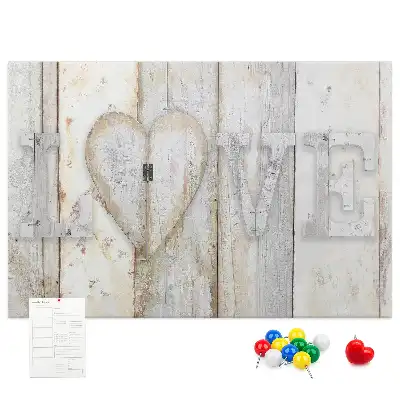 Nástěnka do dětského pokoje s romantickým citátem love