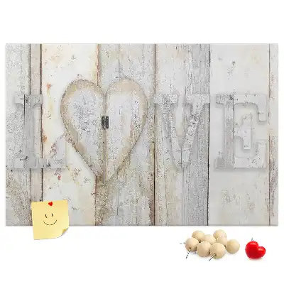 Nástěnka do dětského pokoje s romantickým citátem love