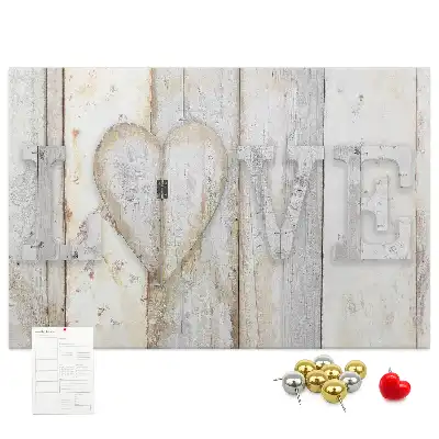 Nástěnka do dětského pokoje s romantickým citátem love