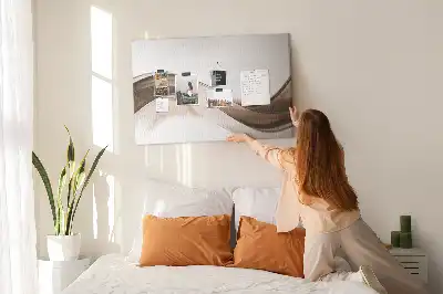 Nástěnka korková Abstraktní linie