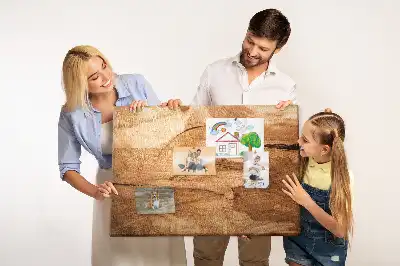 Korková nástěnka s texturou dřeva