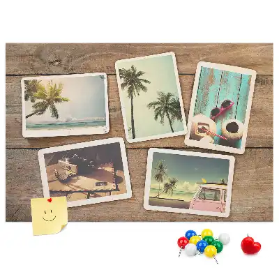 Korková nástěnka pro polaroidové fotografie