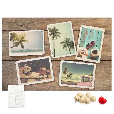 Korková nástěnka pro polaroidové fotografie