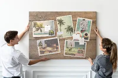 Korková nástěnka pro polaroidové fotografie