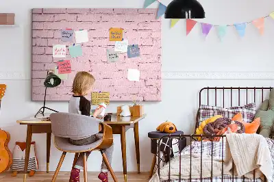 Nástěnka do dětského pokoje s motivem cihlové zdi