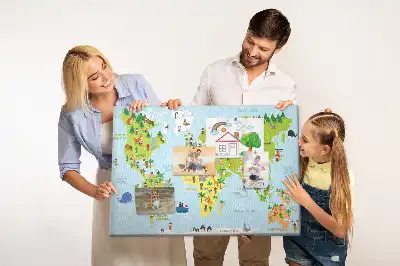 Korková nástěnka ve tvaru mapy světa Kultury