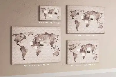 Nástěnka do dětského pokoje Svět malovaný akvarely