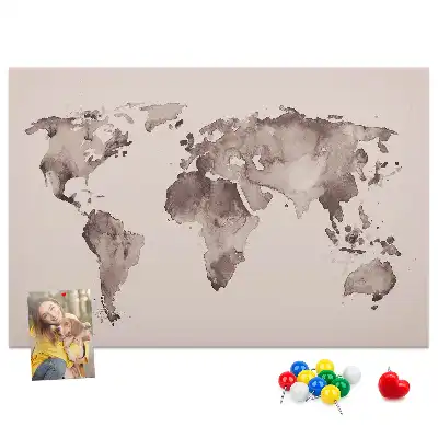 Nástěnka do dětského pokoje Svět malovaný akvarely