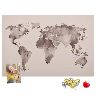 Nástěnka do dětského pokoje Svět malovaný akvarely