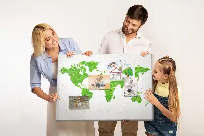 Nástěnka korková Mapa zelené trávy