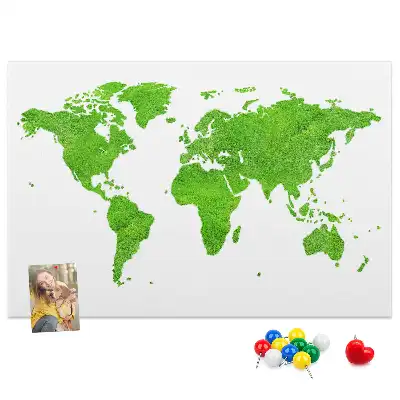 Nástěnka korková Mapa zelené trávy