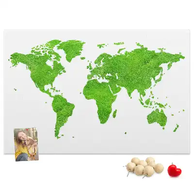 Nástěnka korková Mapa zelené trávy