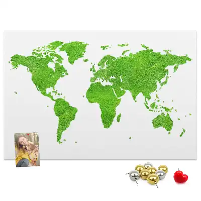 Korková nástěnka Mapa zelená tráva