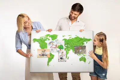 Nástěnka korková Mapa zelené trávy