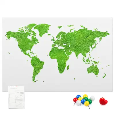 Korková nástěnka Mapa zelená tráva