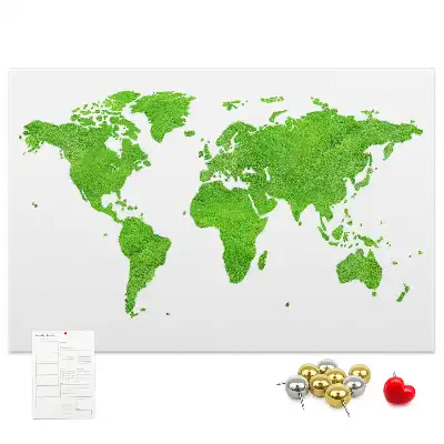 Nástěnka korková Mapa zelené trávy