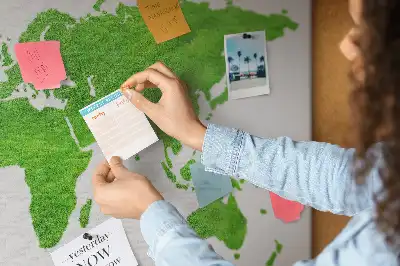 Nástěnka korková Mapa zelené trávy