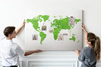 Nástěnka korková Mapa zelené trávy