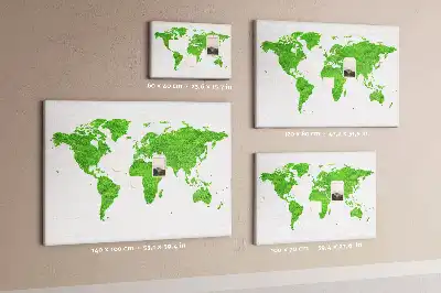 Nástěnka korková Mapa zelené trávy