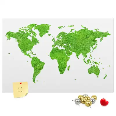 Nástěnka korková Mapa zelené trávy