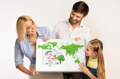 Nástěnka korková Mapa zelené trávy