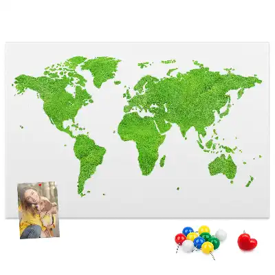 Nástěnka korková Mapa zelené trávy
