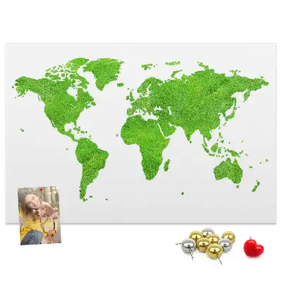 Korková nástěnka Mapa zelená tráva
