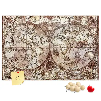 Nástěnka do dětského pokoje s motivem antické mapy