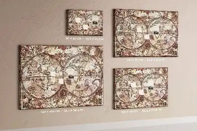 Nástěnka do dětského pokoje s motivem antické mapy