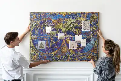 Nástěnka korková Atlasová mapa