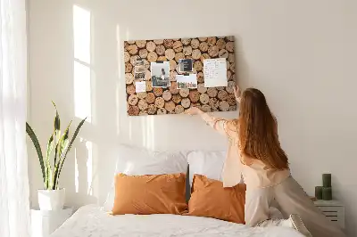 Nástěnka do dětského pokoje s motivem dřevěných vinných zátek