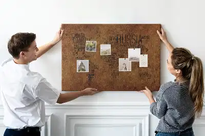 Korková tabule Mapa názvů zemí