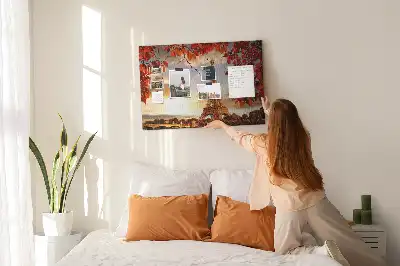 Nástěnka do dětského pokoje s motivem Eiffelovy věže