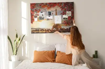 Nástěnka do dětského pokoje s motivem Eiffelovy věže