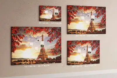 Nástěnka do dětského pokoje s motivem Eiffelovy věže