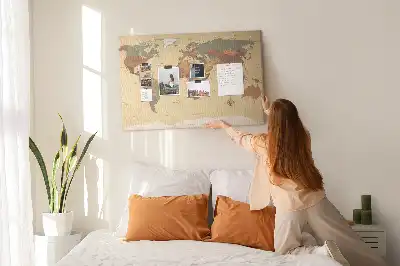 Korková nástěnka Dávná kartografie vintage sépie