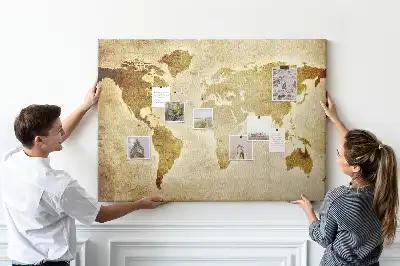 Korková tabule Mapa starého světa