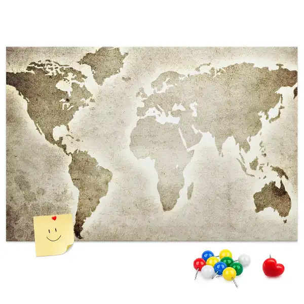 Nástěnka do dětského pokoje Mapa světa