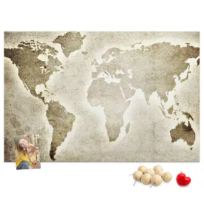 Nástěnka do dětského pokoje Mapa světa