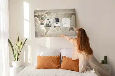Nástěnka do dětského pokoje Mapa světa