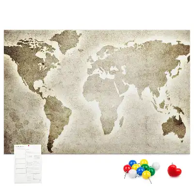 Nástěnka do dětského pokoje Mapa světa