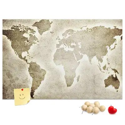 Nástěnka do dětského pokoje Mapa světa